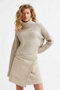 H&M Silk-blend Wrapover Röcke Damen Beige | 3604-PMIRC