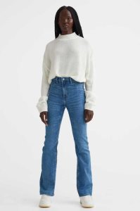 H&M Slim Bootcut High Jeans Damen Dunkelblau | 7634-IZXVG