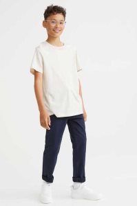 H&M Slim Fit Chinos Hose Kinder Dunkelblau | 0275-LKCFN