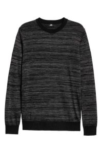 H&M Slim Fit Fine-knit Baumwoll Pullover Herren Schwarz | 6104-CXLAV