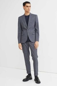 H&M Slim Fit Suit Pants Blazer Herren Blau | 3847-GDQSX