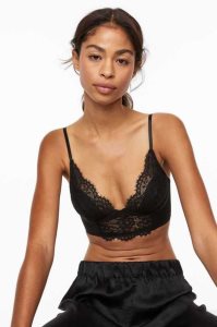 H&M Spitze Bustier Unterwäsche Damen Dunkelrot | 6294-TEGMU