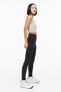 H&M Super Soft Sports Leggings Hose Damen Hellbeige | 9721-XFKRZ