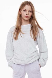 H&M Sweatshirt Hemd Kinder Hellgrün | 0918-SBIJA