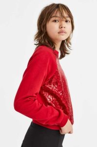 H&M Sweatshirt Hemd Kinder Rot | 9867-OZUAD