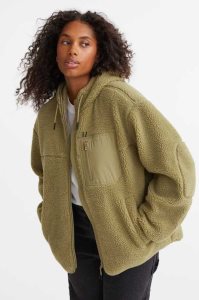 H&M Teddy Bear Jacke Damen Beige | 2194-WNRHD