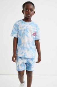 H&M Tie-dye-patterned Kurze Hose Kinder Hellblau | 7643-SOMZY