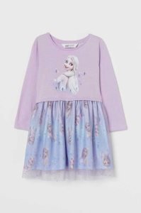 H&M Tulle-skirt Jersey Kurzes Kleid Kinder Helllila | 2370-OBDER