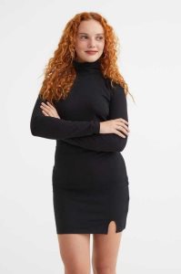 H&M Turtleneck Bodycon Kleider Damen Dunkelbraun | 1864-GMCKN