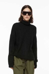 H&M Turtleneck Pullover Damen Schwarz | 9183-RNEJD