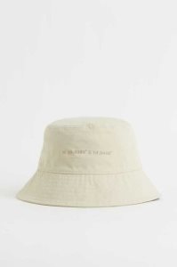 H&M Twill Bucket Hüte Herren Weiß | 4170-KAXBD