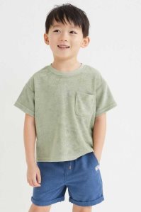 H&M Twill Kurze Hose Kinder Hellblau | 1875-PCIUB