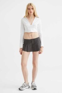 H&M Twill Skort Kurze Hose Damen Dunkelgrau | 5176-OFVYU