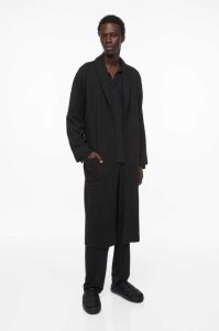 H&M Waffled Bathrobe Loungewear Herren Schwarz | 8641-OKEHB