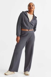 H&M Waffled Jersey Joggers Hose Damen Dunkelbraun | 2694-RIMFD