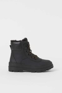 H&M Warm-lined Stiefel Kinder Schwarz | 0734-SEVLK