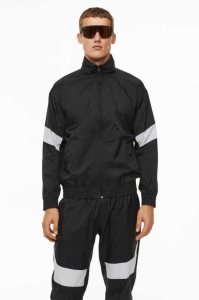 H&M Wasser-repellent Track Jacket Sportbekleidung Herren Dunkelblau Hellblau | 6582-CRIEX