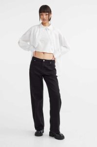 H&M Weite-leg Twill Hose Damen Lila | 1039-HGLFY