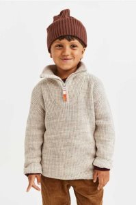 H&M Zip-top Knit Pullover Kinder Braun | 0235-TJGWU
