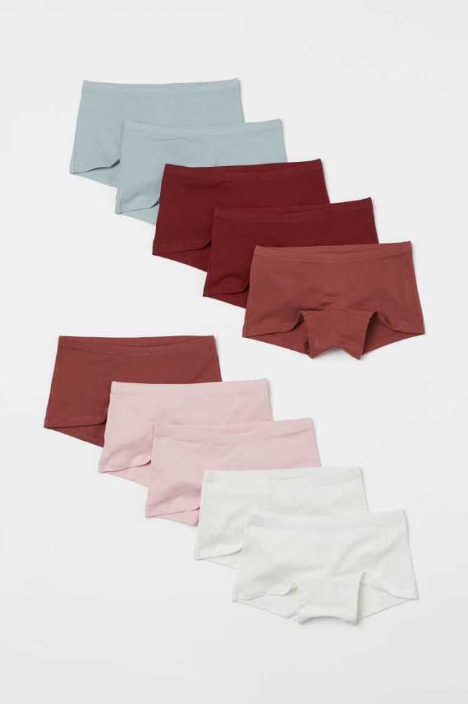 H&M 10-pack Boxer Briefs Unterwäsche Kinder Orange Hellrosa Weiß | 0234-HCGEK