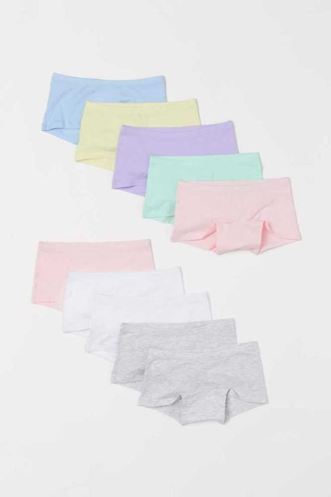 H&M 10-pack Boxer Briefs Unterwäsche Kinder Helllila Grün | 6523-QNKIA