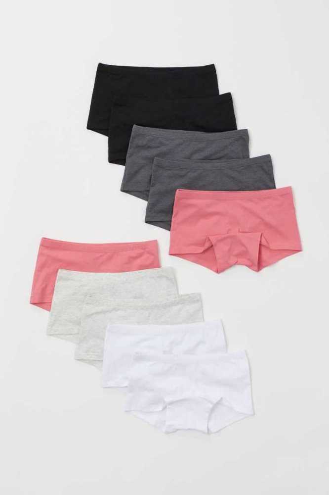 H&M 10-pack Boxer Briefs Unterwäsche Kinder Helllila Grün | 6523-QNKIA