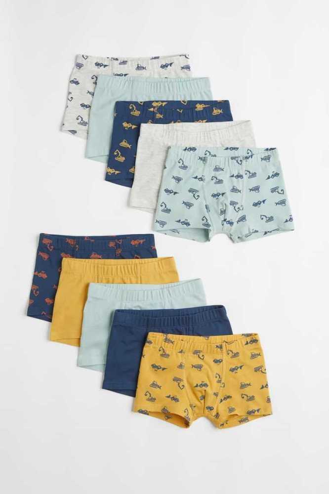 H&M 10-pack Boxer Kurze Hose Kinder Dunkelblau | 9540-USFEC