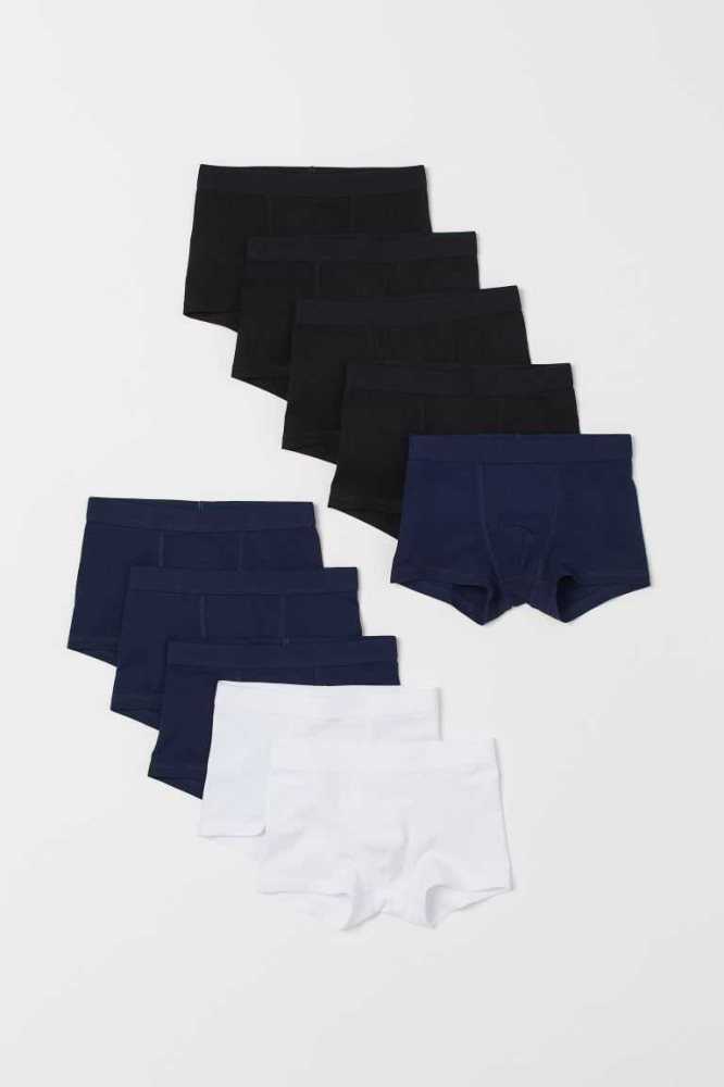 H&M 10-pack Boxer Kurze Hose Kinder Türkis Grau | 9182-HQORW