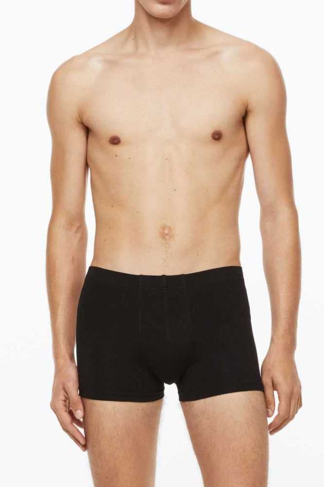 H&M 10-pack Kurzes Baumwoll Boxer Shorts Unterwäsche Herren Schwarz | 2013-YDMLC