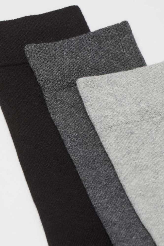 H&M 10-pack Socken Herren Grau Schwarz | 9315-HAGYT