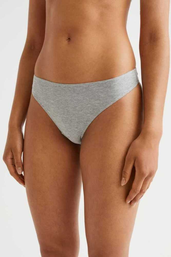 H&M 10-pack Tanga Briefs Unterwäsche Damen Schwarz | 0873-ROQXG