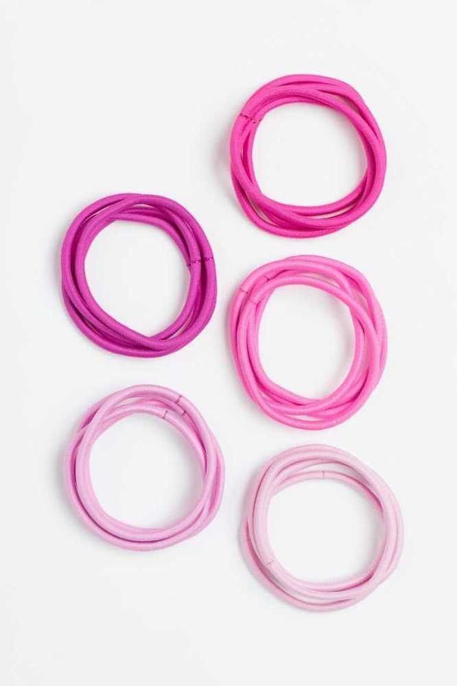 H&M 20-pack Hair Elastics Ausrüstungen Damen Rosa Hellrosa | 2984-MXKYZ