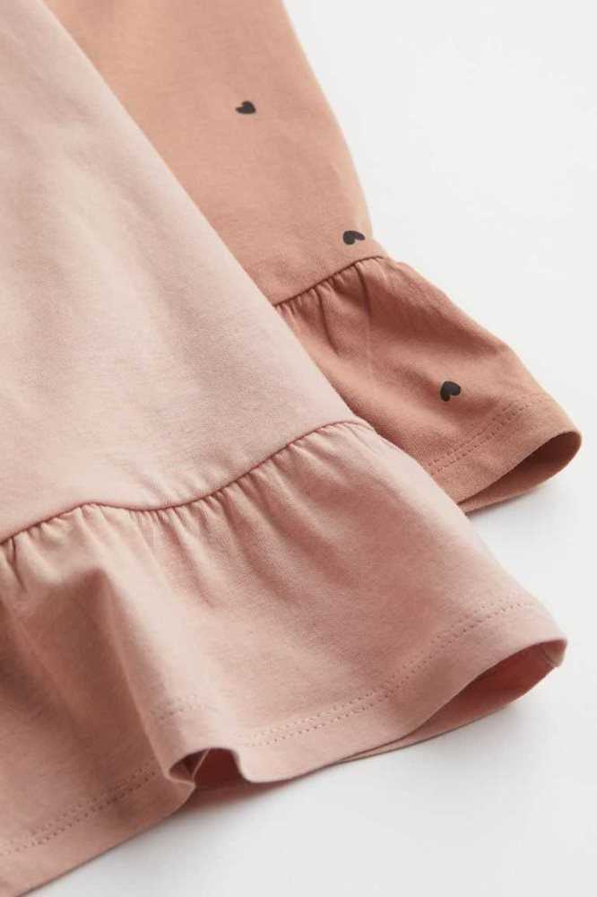 H&M 2-pack Baumwoll Kurzes Kleid Kinder Hellrosa Grün | 6719-OVYIU