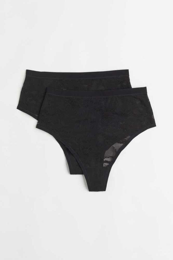 H&M 2-pack Brazilian Briefs Unterwäsche Damen Rot | 8943-PSUKH