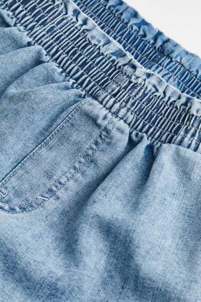 H&M 2-pack Denim Kurze Hose Kinder Hellblau | 3675-OLSYX