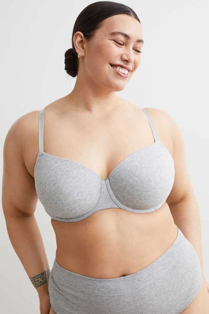 H&M 2-pack Gepolstert Bras Unterwäsche Damen Beige Schwarz | 0942-VTWKN