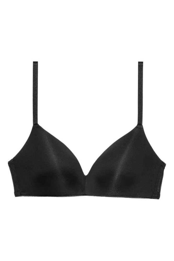 H&M 2-pack Gepolstert Microfiber Bras Unterwäsche Damen Hellbraun Schwarz | 4105-VCOXQ