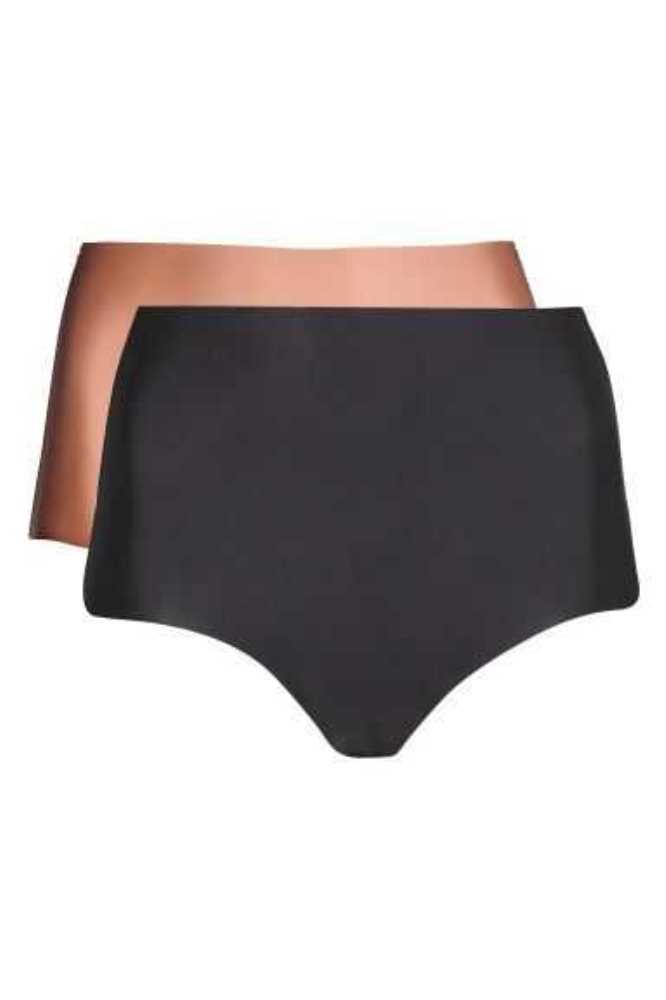 H&M 2-pack Invisible Light Shaping Briefs Unterwäsche Damen Schwarz | 5346-VOTMA