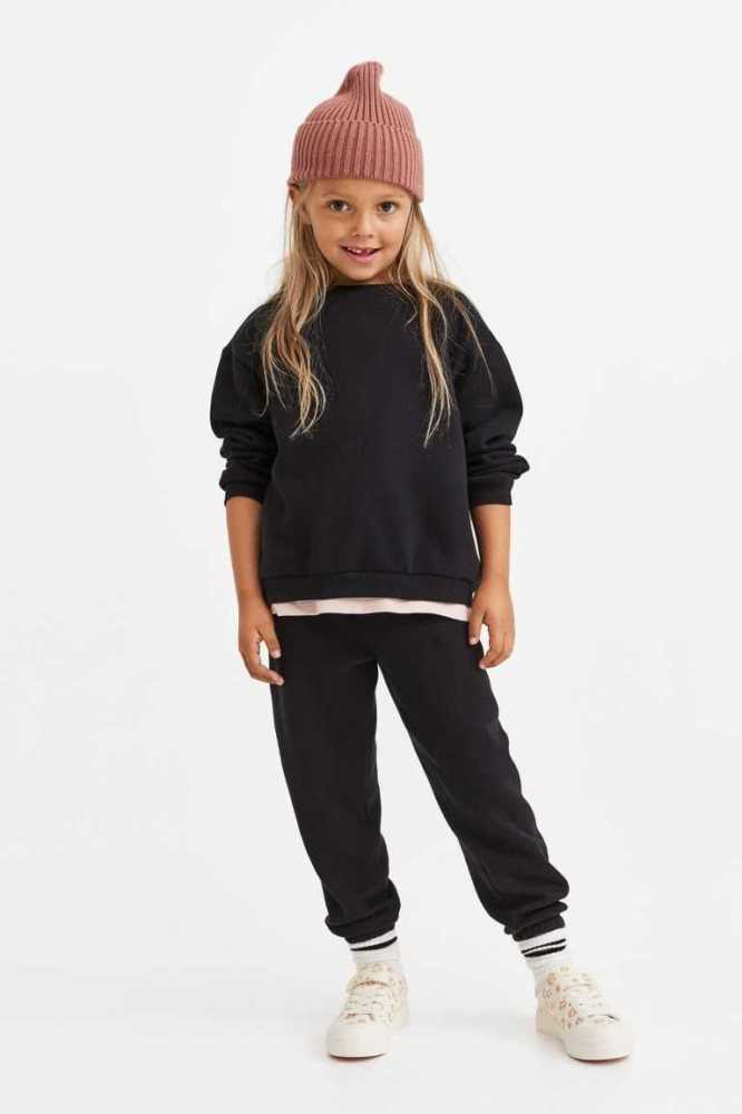 H&M 2-pack Jogginghose Kinder Hellrosa Hellgrau | 2309-BSLPI