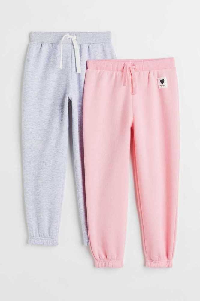 H&M 2-pack Jogginghose Kinder Rosa Hellblau | 4356-WYKCP