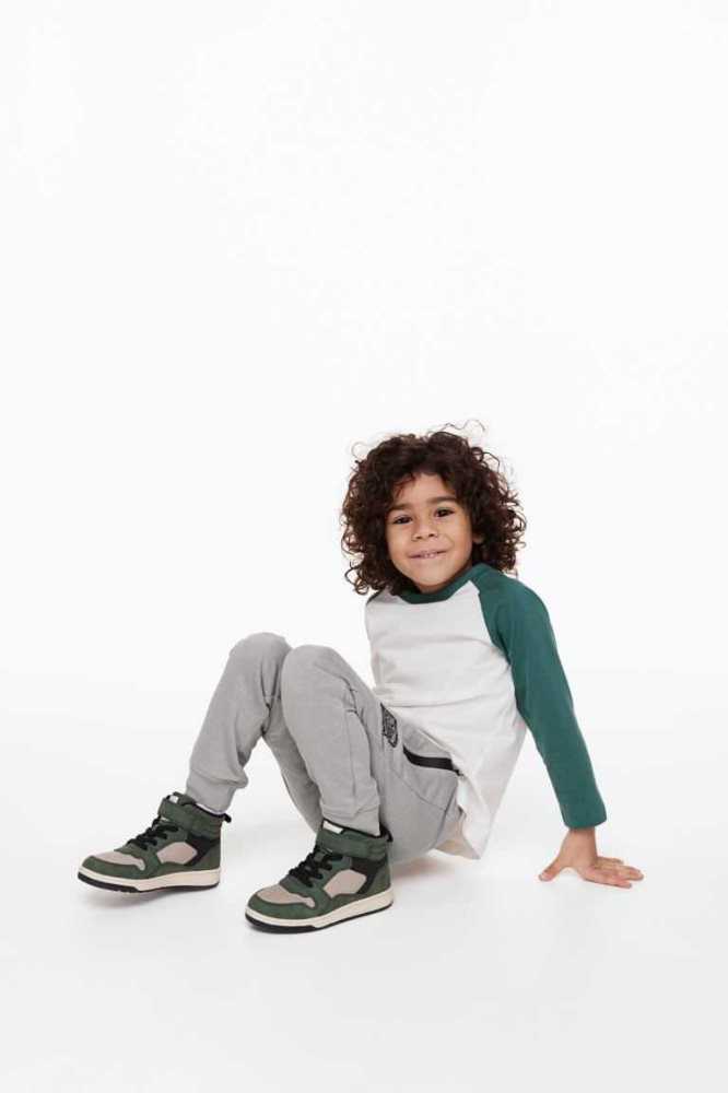 H&M 2-pack Jogginghose Kinder Schwarz Grau | 7048-XHZBO