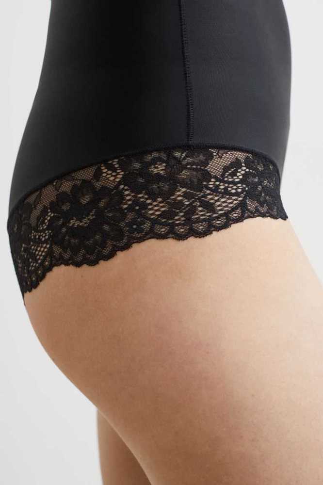 H&M 2-pack Light Shaping Briefs Unterwäsche Damen Schwarz | 8716-EUJSP