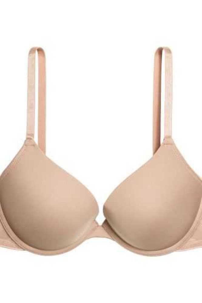 H&M 2-pack Microfiber Push-up Bras Unterwäsche Damen Hellbeige Schwarz | 4637-GZALT