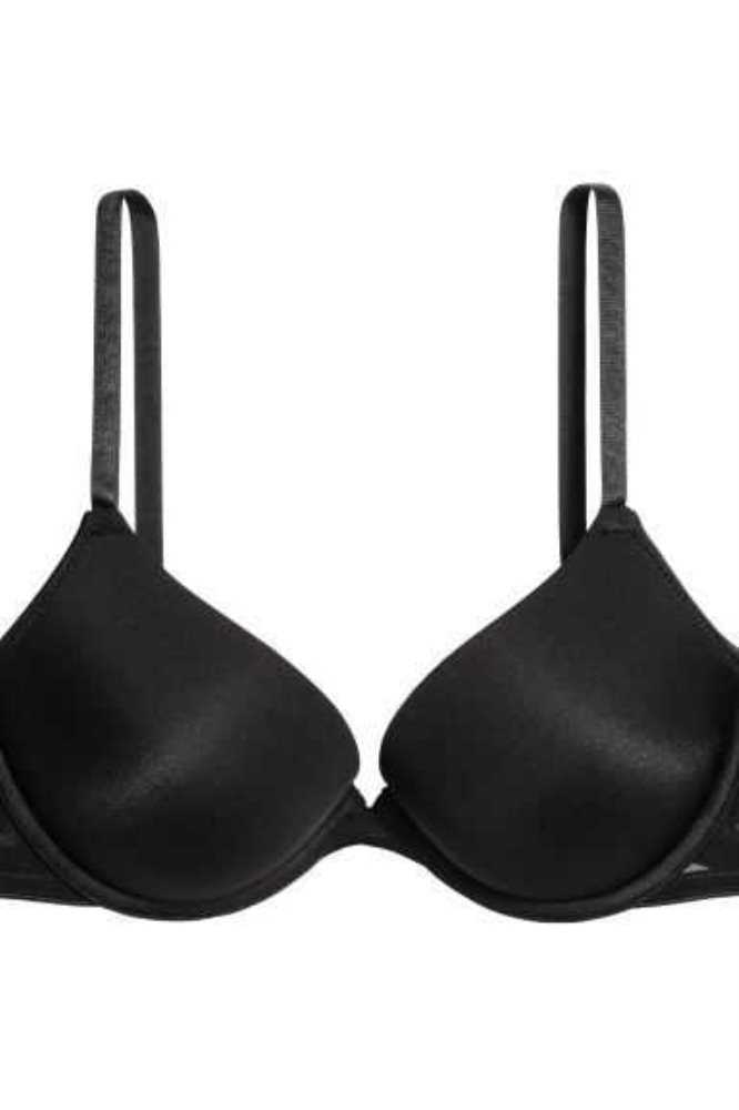 H&M 2-pack Microfiber Push-up Bras Unterwäsche Damen Hellbeige Schwarz | 4637-GZALT