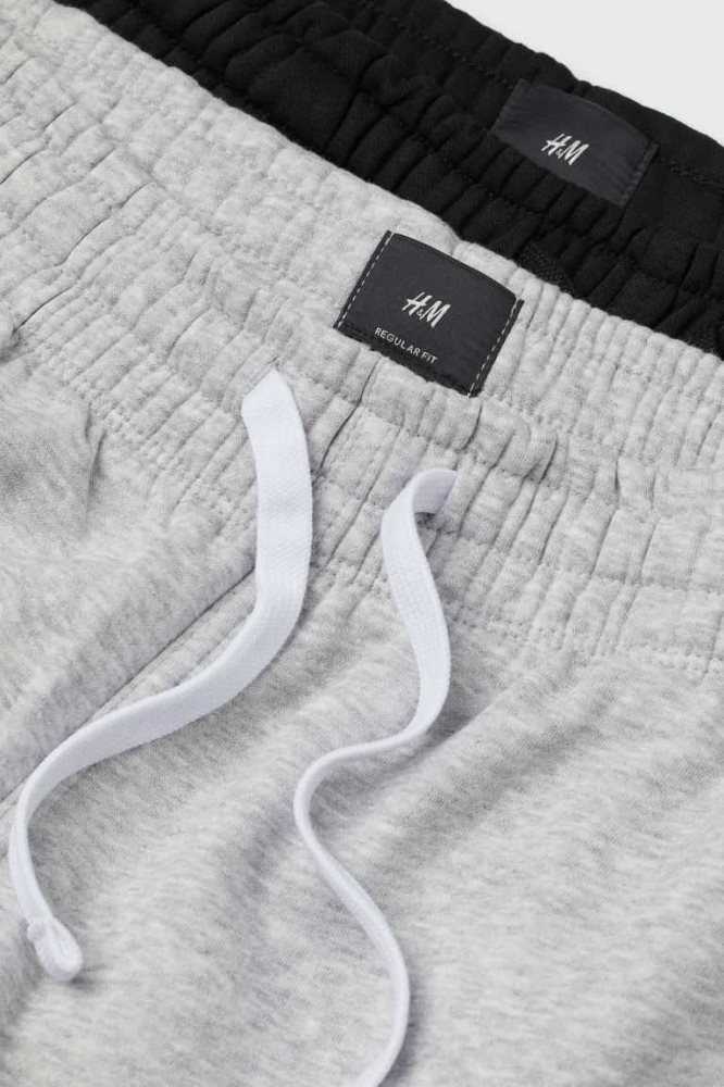 H&M 2-pack Regular Fit Sweatpants Oberteile Herren Dunkelbraun Hellblau | 8430-BXWZH