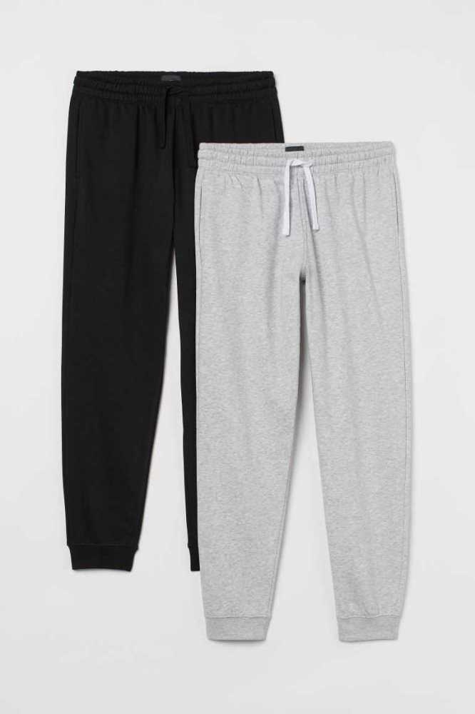 H&M 2-pack Regular Fit Sweatpants Oberteile Herren Dunkelbraun Hellblau | 8430-BXWZH