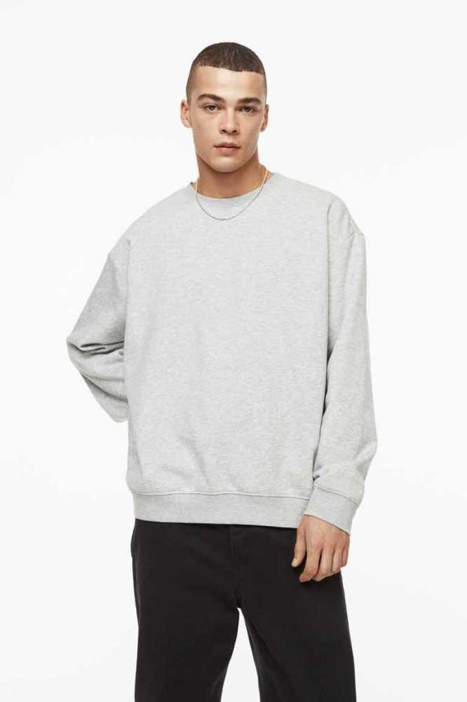 H&M 2-pack Relaxed Fit Sweatshirt Herren Hellgrün Helllila | 6049-GIMWX