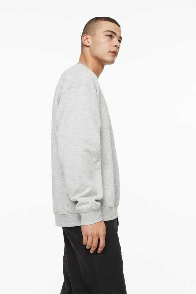 H&M 2-pack Relaxed Fit Sweatshirt Herren Hellgrün Helllila | 6049-GIMWX