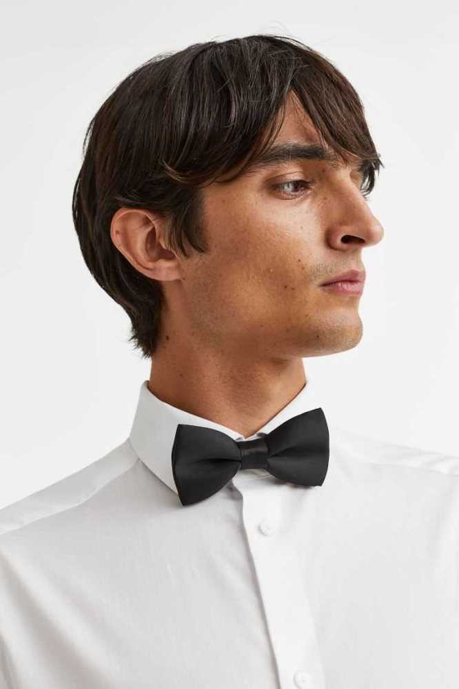 H&M 2-pack Satin Bow Ties Blazer Herren Dunkelblau Schwarz | 2457-YTOJV