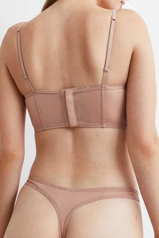 H&M 2-pack Tanga Briefs Unterwäsche Damen Beige | 5793-VATIK